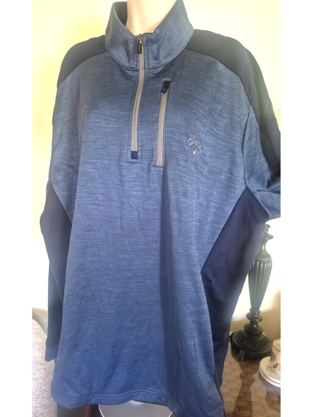 Lot of 2 Men's CALLAWAY 1/4 Zip Long Sleeve Golf Pullover Shirt ~ Size XXL / 2X